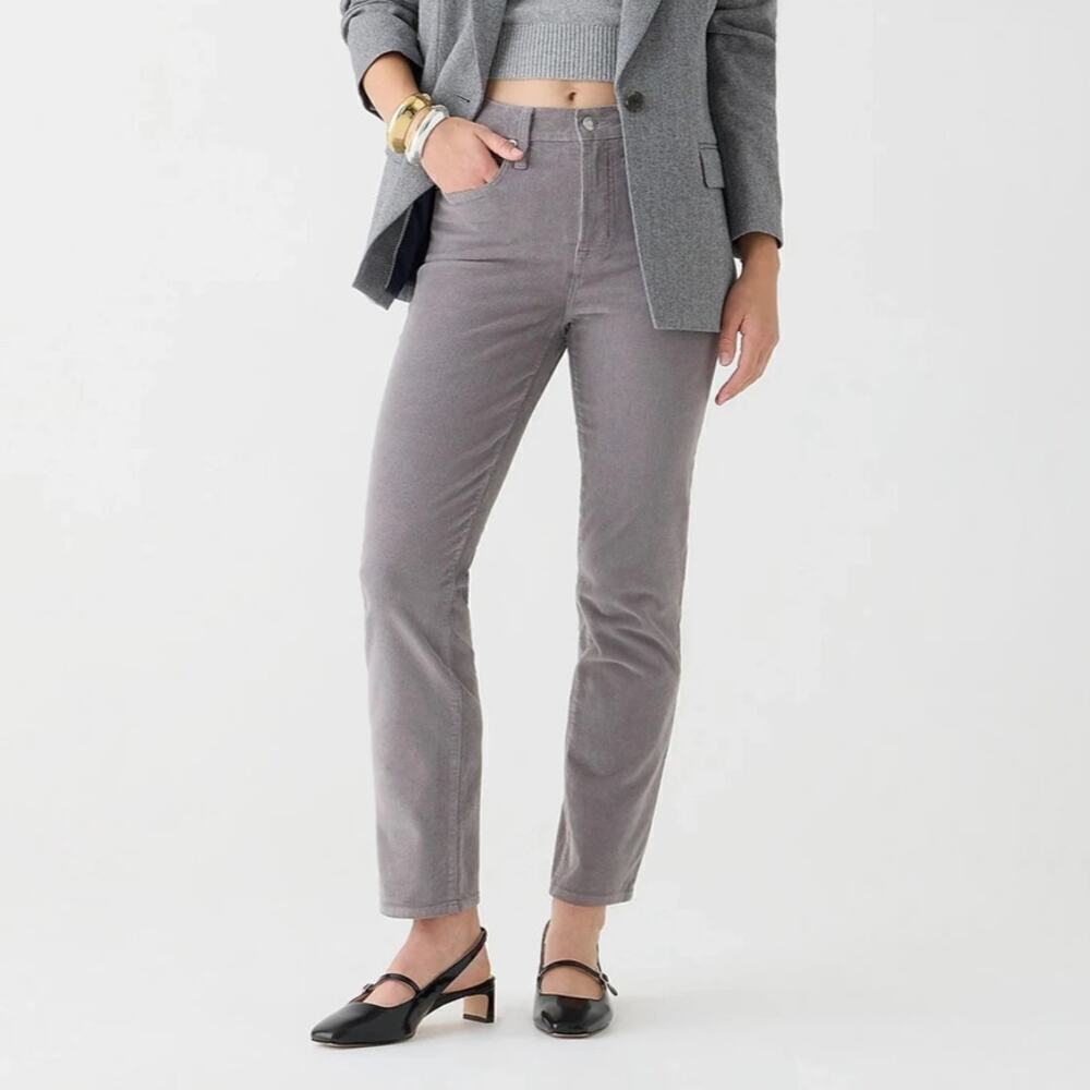 J.Crew Vintage Slim Straight Corduroy Pant Coal Grey Size 28 NWT